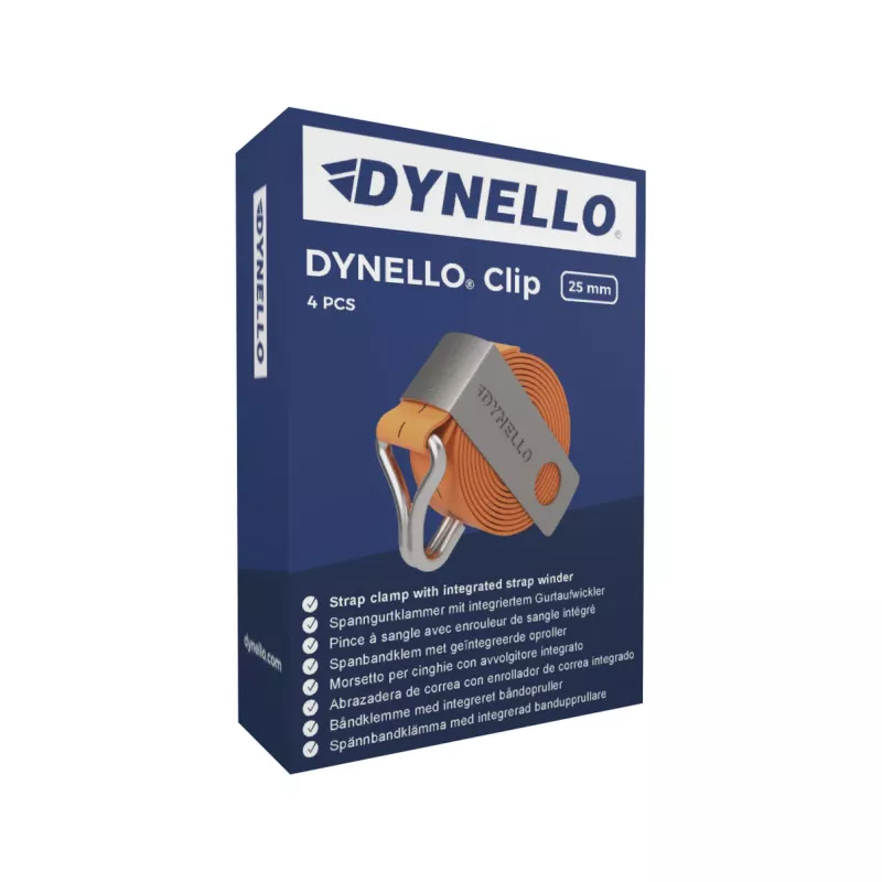 DYNELLO BAND-CLIP 4-PACK STÅL + UPPRULLARE