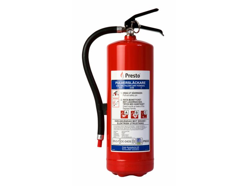 Presto Brandsläckare (Pulversläckare) 6kg