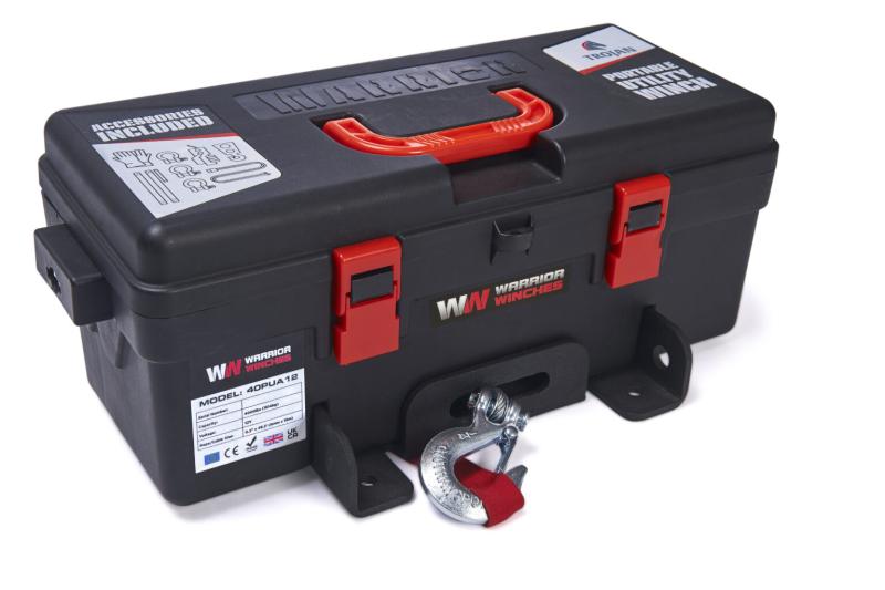 Warrior Winches Trojan 4000 Portabel Vinsch, Syntetlina 12V