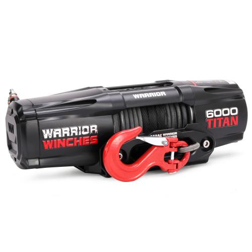 Warrior Winches Titan 6000 Elektrisk vinsch, Armortek Syntet - slim