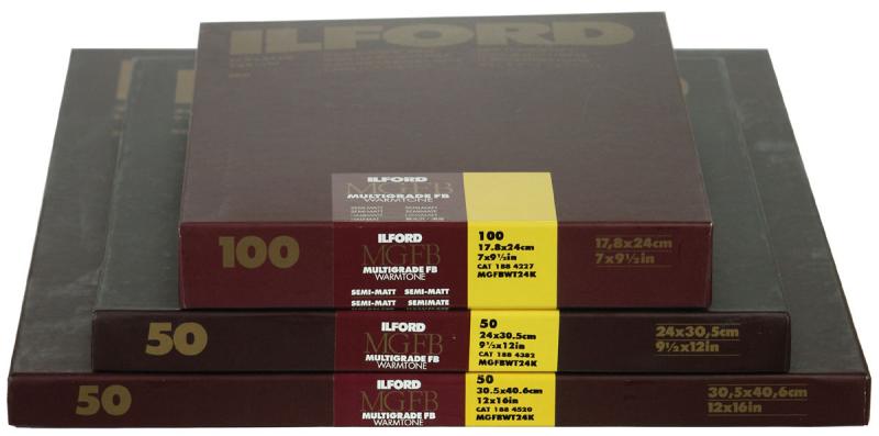 ILFORD MG WARMTONE FB 24K 20,3X25,4CM 100 BLAD