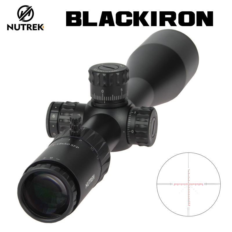 NUTREK BLACKIRON 3-18X50 SF IR, BELYST KIKARSIKTE