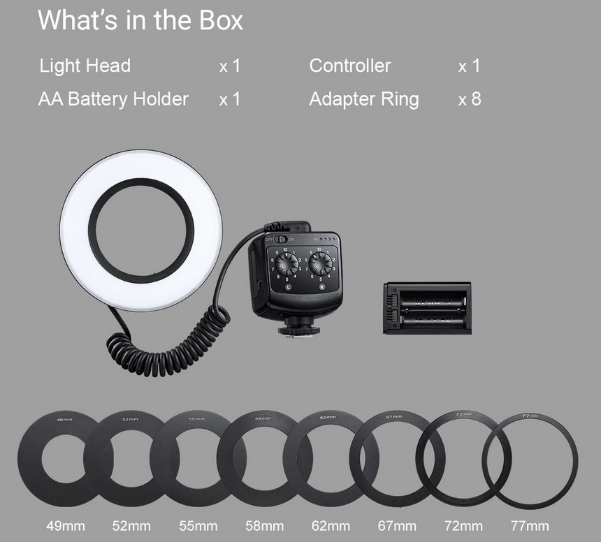 Godox Ring72 Macro Led Ringbelysning 7159