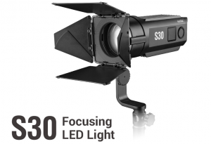 GODOX S30 FOCUSING LED LIGHT WITH BARNDOOR