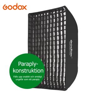GODOX PARAPLY SOFTBOX MED RASTER 60X90CM BOWENS