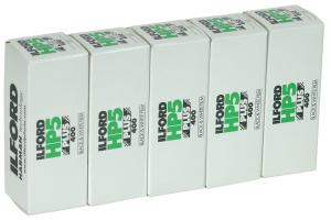 5 PACK ILFORD HP5 PLUS 400 120 SPOLE