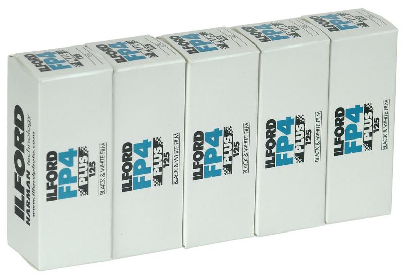 5 PACK ILFORD FP4 PLUS 125 120 SPOLE