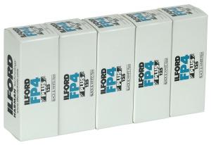 5 PACK ILFORD FP4 PLUS 125 120 SPOLE