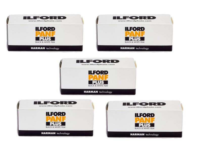 5 PACK ILFORD PAN F 50 120 SPOLE