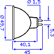HALOGENLAMPA 13164 24V/200W  EJL GU5,3