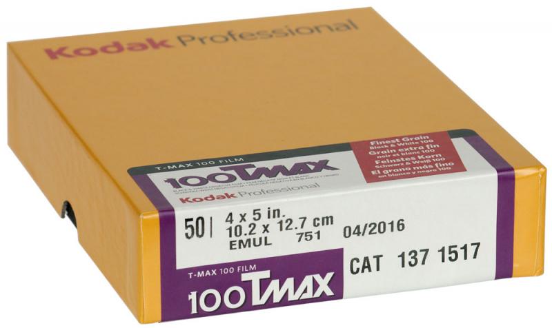 KODAK TMAX 100 4X5 50-BLAD