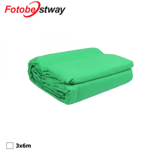 FOTOBESTWAY TYGBAKGRUND 3X6M CHROMAKEY GRÖN