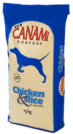 Hundfoder Kyckling & Ris 15kg Canami