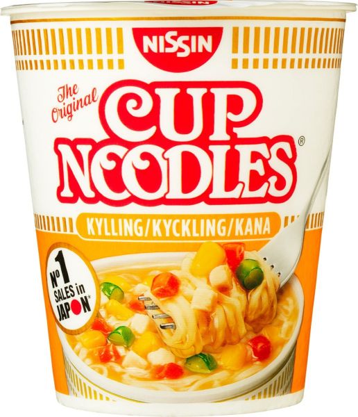Cup Noodles Kyckling Snabbnudlar 8x63g Nissin