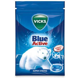 Halstabletter Blue Active Sockerfri 20x72g Vicks