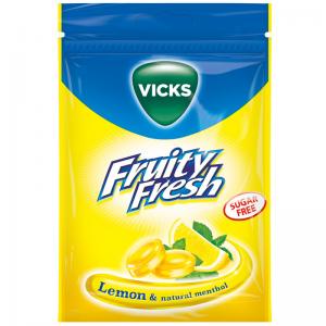 Halstabletter Fruity Fresh Citron Sockerfri 2x72g Vicks