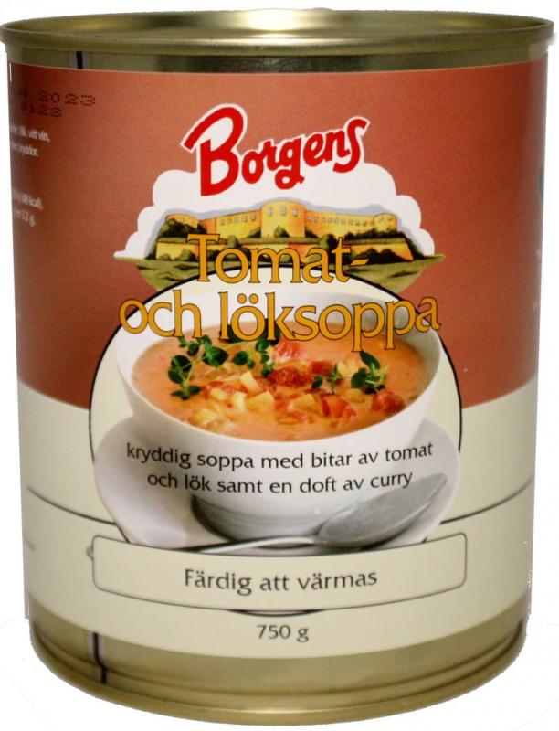 Tomat & Löksoppa 10x750g Borgens