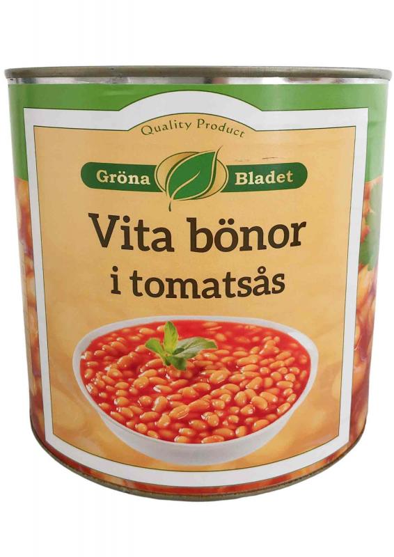 Vita Bönor I Tomatsås 6x2,5kg Gröna Bladet