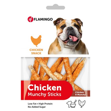 Hundgodis Chick´n Snack 2x80g munchy sticks kycklingrullar
