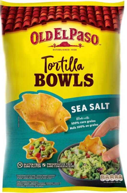 Tortilla Bowls Havssalt 10x150g Old El Paso