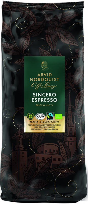 Espresso Sincero Hela Bönor Krav 6x1000g Arvid Nordquist