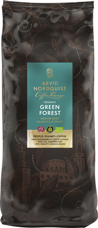 Kaffe Green Forest Hela Bönor Mellan Mörkrost 1x1000g Arvid Nordquist