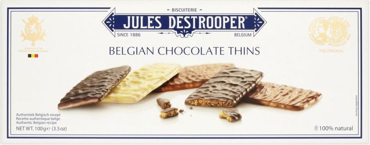 Belgian Chocolate Thins Jules Detrooper 12x100g