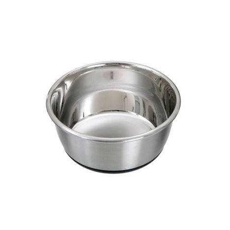 Hundskål mat/vattenskål rostfri antihalk 0,5L