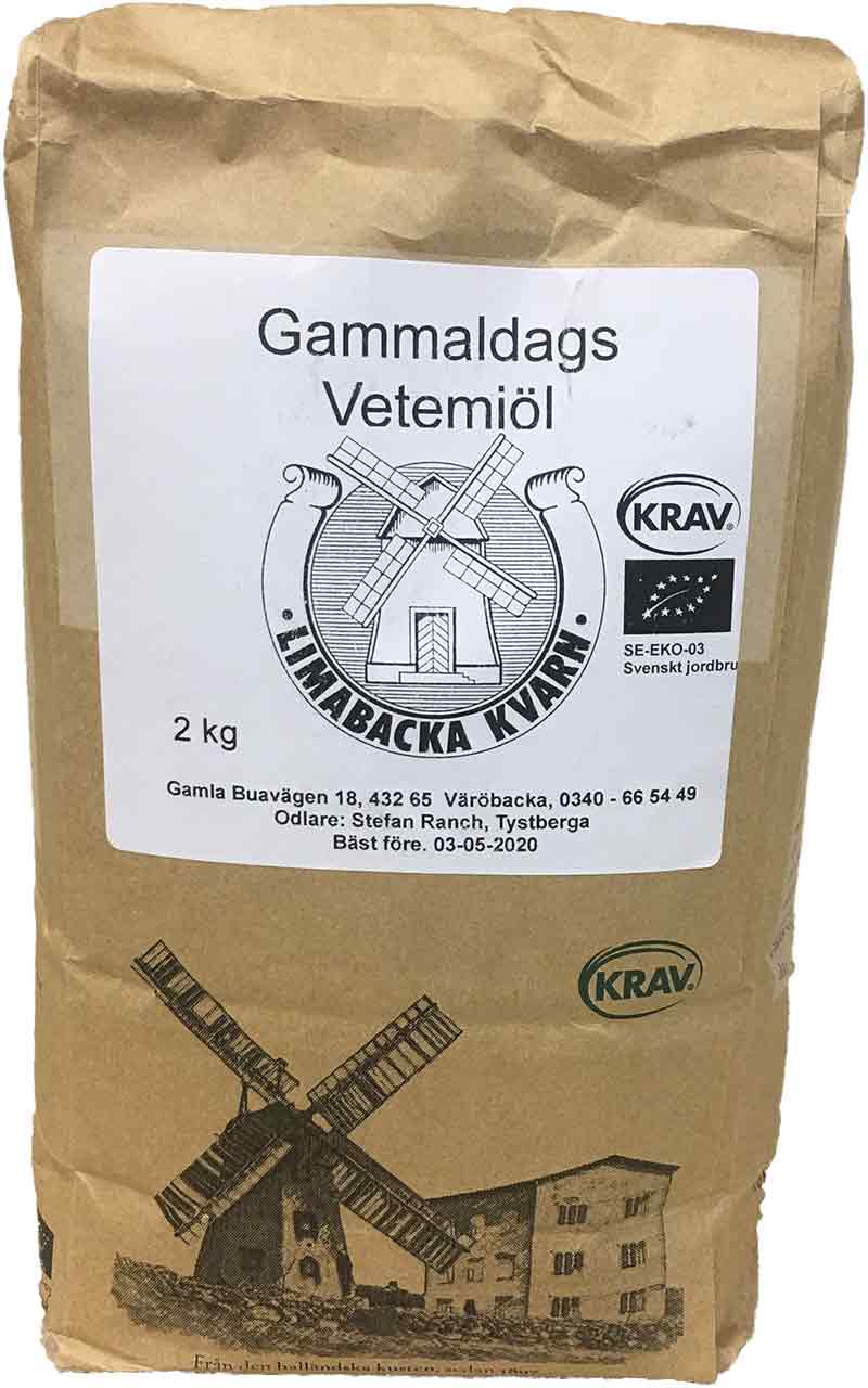 Gammaldags Vetemjöl KRAV 12,5kg Limabacka Kvarn