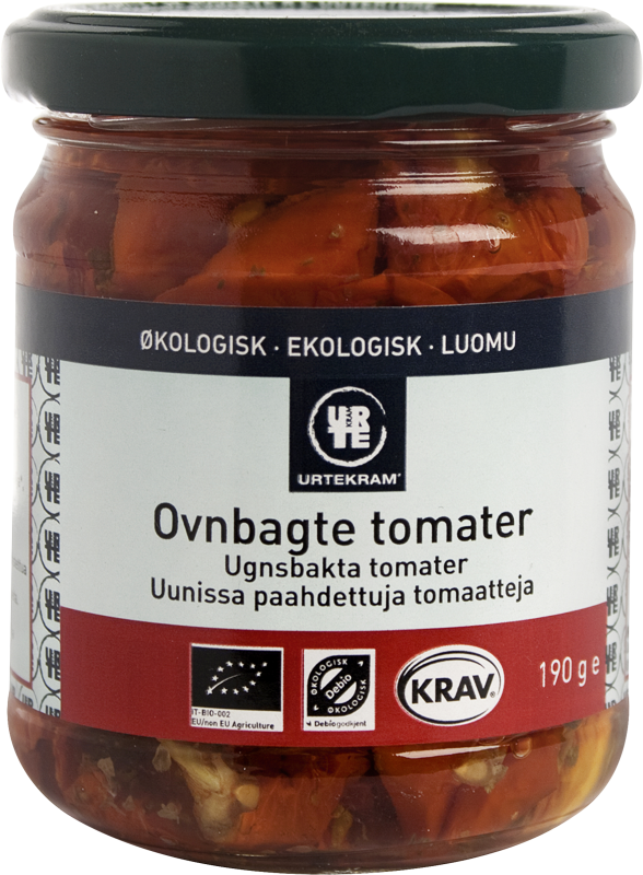 Ugnsbakade Tomater EKO 6x190g Urtekram