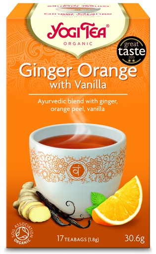 Te Ginger Orange With Vanilla KRAV 6x17påsar Yogi Tea