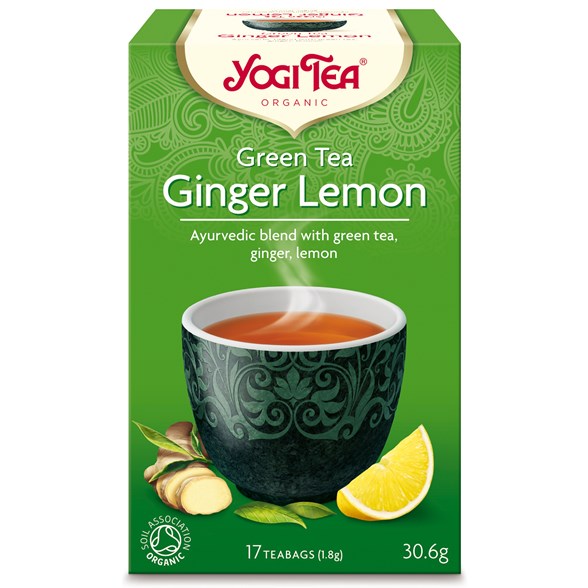 Te Green Tea Ginger Lemon KRAV 2x17påsar Yogi Tea