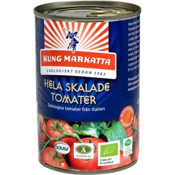 Tomater Hela Skalade 12x400g EKO Kung Markatta