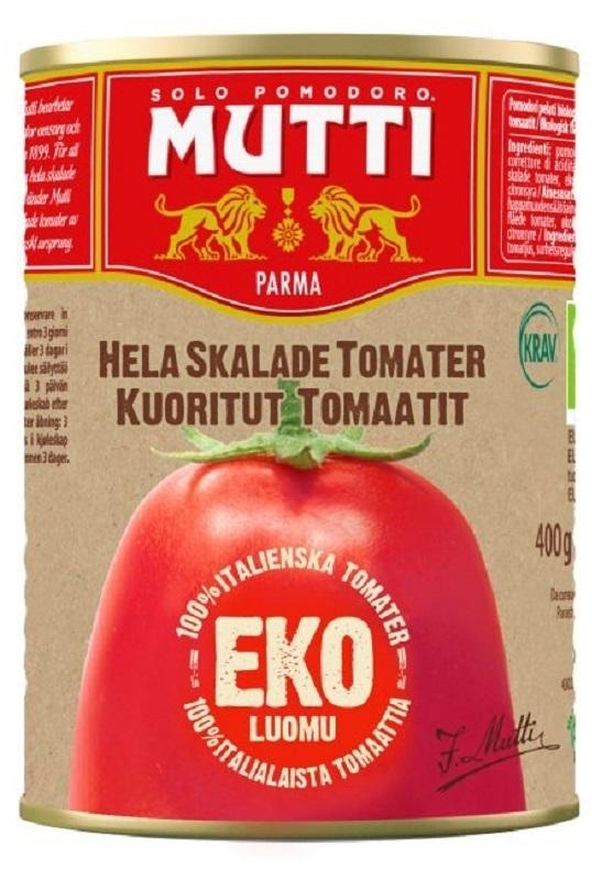 Tomater plommon hela skalade 3x400g KRAV Mutti