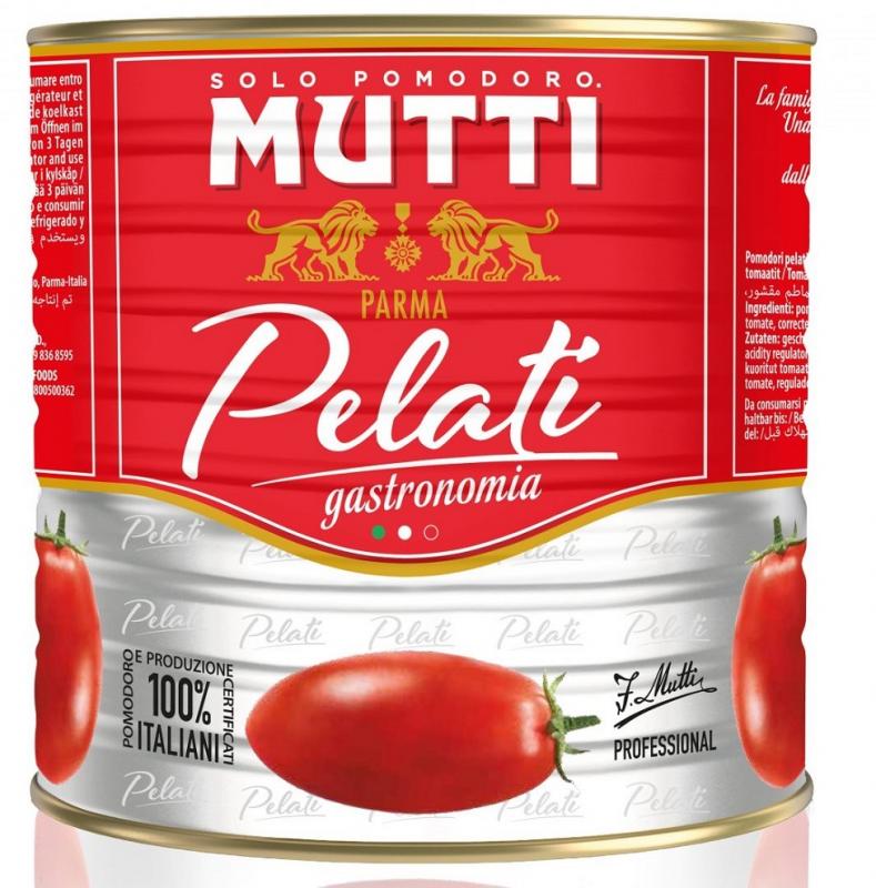 Tomater Pelati Skalade 6x2,5kg Mutti