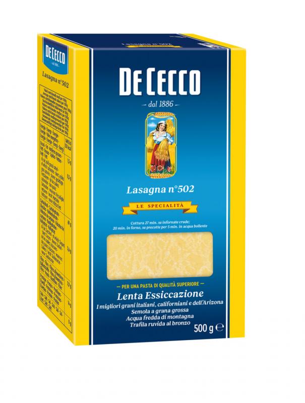 Pasta Lasagne Durum 3x500g De Cecco