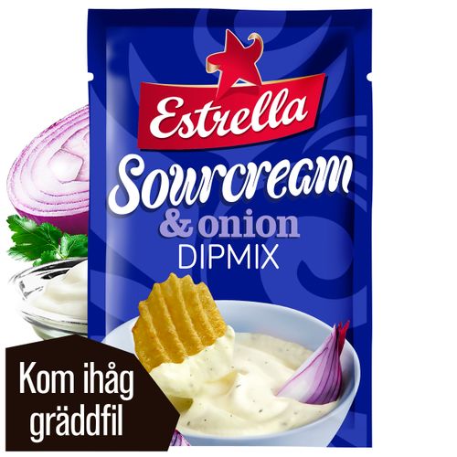 Sourcream & Onion Dipmix 18x24g Estrella