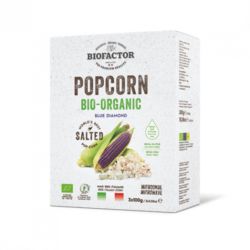 Popcorn Mikro Blå Eko 2x300g Biofactor