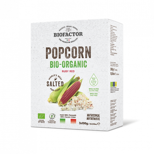 Popcorn Mikro Röd Eko 2x300g Biofactor