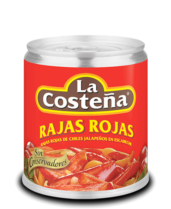 Rajas Rojas 24x220g La Costeña