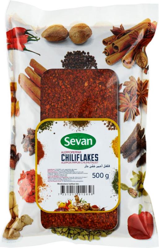 Chiliflakes Aleppopeppar 6x500g Sevan