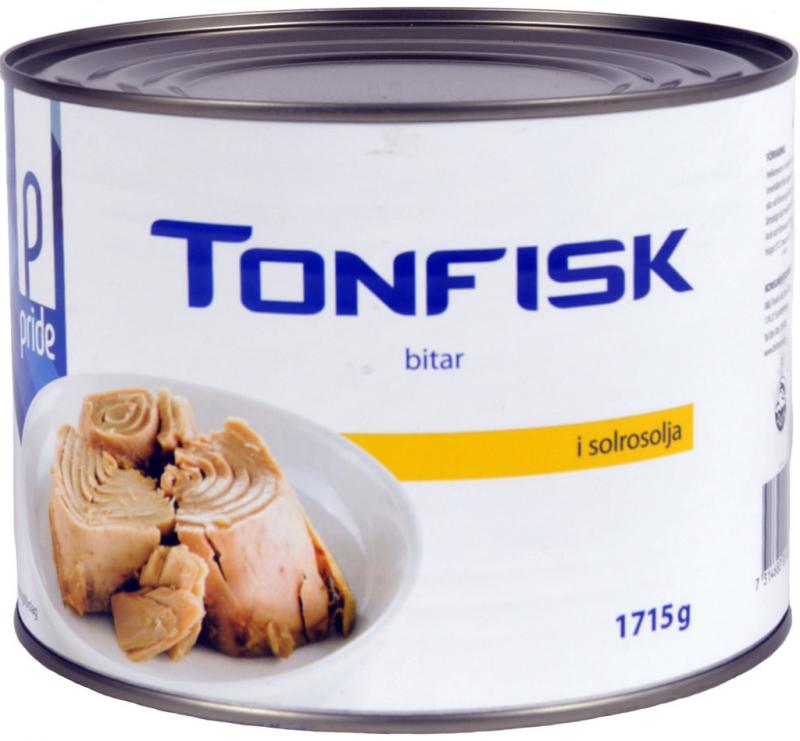 Tonfisk Bitar I Olja 6x1,7kg Pride