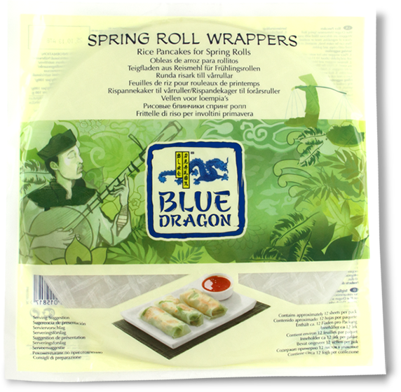 Spring Roll Wrappers Blue Dragon 1x134g KORT HÅLLBARHET