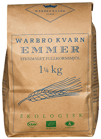 Emmer Fullkornsmjöl 2kg Eko/Krav Warbro Kvarn