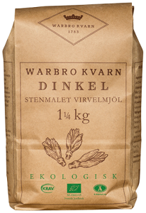 Dinkel Virvelmjöl 2x1kg Eko/Krav Warbro Kvarn