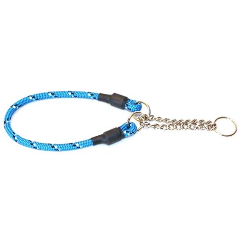 Halsband Rundhalvstryp Blå Med Reflex Nylon 30cm