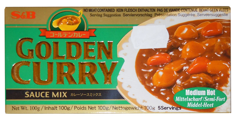 Golden Curry Sauce Mix (Medium Hot) 220g S&B