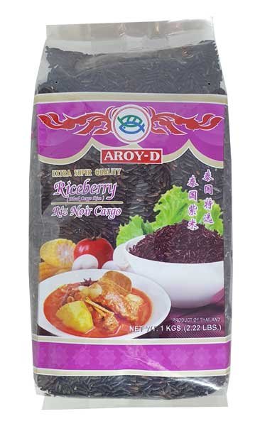 Riceberry Black Cargo Rice 1kg Aroy-D
