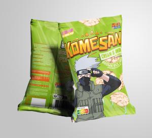 Komesan Rice Chips Cream & Onion NRTO Kakashi 60g Ultrapop