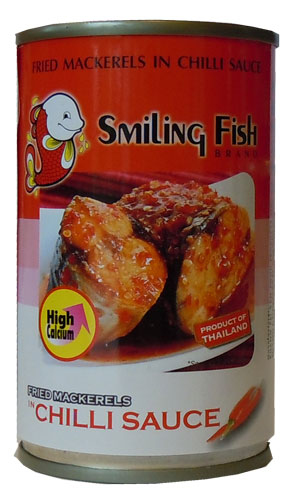 Fried Mackerels in Chili Sauce 155g Smiling Fish